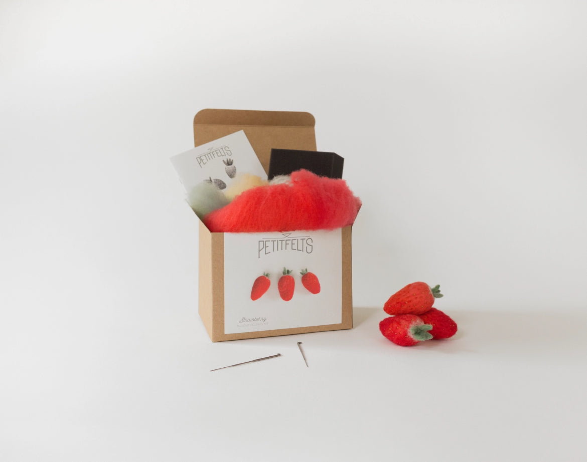 Needle Felting Kit - Strawberry